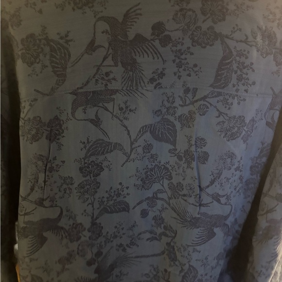 Tommy Bahama Men’s XL Collared Longsleeve Hawaiian Blue Floral Comfy - Picture 3 of 12